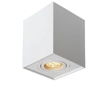 Plafoniera tip spot Lucide TUBE stil modern aluminiu alb forma unghiular GU10 IP20 - 22953/01/31