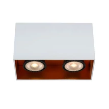 Plafoniera tip spot Lucide BIDO stil modern aluminiu alb forma dreptunghi GU10 IP20 - 22966/02/31