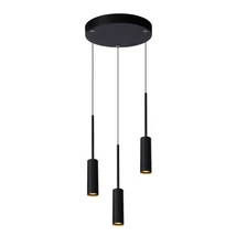 Pendul Lucide TUBULE stil modern aluminiu negru forma rotund LED IP20 - 24401/21/30