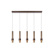 Pendul Lucide MARGARY stil modern aluminiu cafea auriu mat-alama forma dreptunghi LED IP20 - 24402/30/96