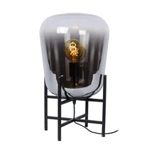 Veioza Lucide GLORIO stil modern sticla negru gri fumuriu forma rotund E27 IP20 - 25502/32/65