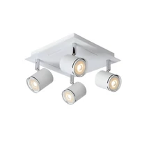 Plafoniera tip spot Lucide RILOU stil modern metal alb crom forma unghiular GU10-LED IP20 - 26994/20/31
