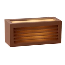 Aplica de perete Lucide DIMO stil modern aluminiu maro ruginiu forma dreptunghi E27 IP54 - 27853/01/97