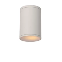 Plafoniera tip spot Lucide TUBIX stil modern aluminiu alb forma cilindric E27 IP54 - 27870/01/31