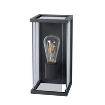 Aplica de perete cu senzor de miscare Lucide CLAIRE stil modern sticla antracit forma dreptunghi E27 IP54 - 27883/11/30