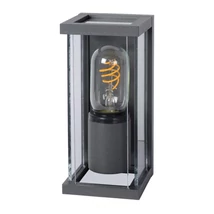 Aplica de perete Lucide CLAIRE MINI stil modern sticla antracit forma dreptunghi E27 IP54 - 27885/01/30