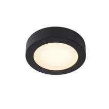 Plafoniera baie Lucide BRICE-LED stil modern aluminiu negru forma rotund LED IP44 - 28116/18/30