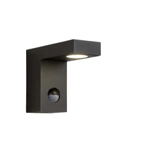 Aplica exterior cu senzor de miscare Lucide TEXAS-IR stil modern aluminiu antracit forma dreptunghi LED IP54 - 28850/24/30