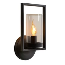Aplica de perete Lucide NISPEN stil cabana metal negru forma cilindric E14 IP44 - 29827/01/30