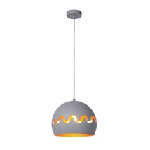 Pendul copii Lucide CORENTIN stil retro otel gri auriu mat-alama forma semicircular E27 IP20 - 30484/28/36