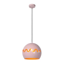 Pendul copii Lucide CORENTIN stil retro otel roz auriu mat-alama forma semicircular E27 IP20 - 30484/28/66
