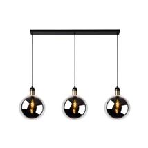 Pendul Lucide JULIUS stil modern sticla gri fumuriu negru E27 IP20 - 34438/03/65
