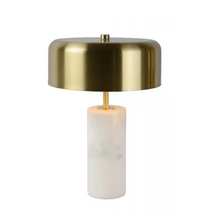 Veioza Lucide MIRASOL stil Vintage marmura alb auriu mat-alama forma semicircular G9 IP20 - 34540/03/31