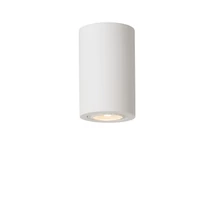Plafoniera tip spot Lucide GIPSY stil modern ghips alb forma cilindric GU10 IP20 - 35100/11/31