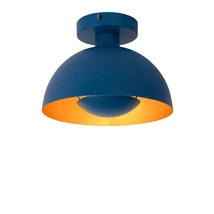 Plafoniera Lucide SIEMON stil modern otel albastru forma semicircular E27 IP20 - 45196/01/35