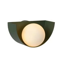 Aplica de perete Lucide BENNI stil retro otel verde opal forma semicircular G9 IP20 - 45201/01/33
