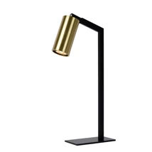 Veioza Lucide SYBIL stil modern otel negru auriu mat-alama forma unghiular GU10 IP20 - 45599/01/30