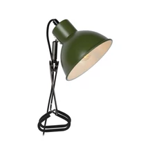 Veioza cu clema Lucide MOYS stil retro otel verde forma semicircular E27 IP20 - 45987/01/33