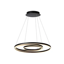Pendul Lucide TRINITI stil modern aluminiu negru alb forma rotund LED IP20 - 46402/99/30