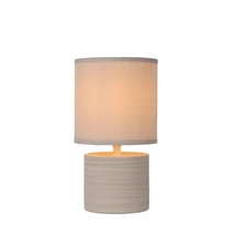 Veioza Lucide GREASBY stil cabana ceramic crem forma rotund E14 IP20 - 47502/81/38