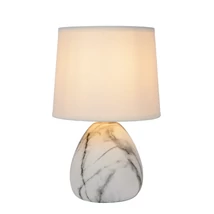 Veioza Lucide MARMO stil clasic ceramic alb alb forma semicircular E14 IP20 - 47508/81/31