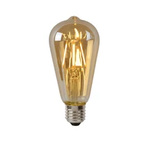 Bec filament dimabil Lucide E27-LED stil Vintage sticla chihlimbar forma glob E27-LED IP20 - 49068/05/62
