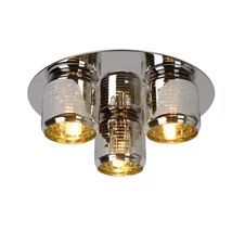 Plafoniera Lucide ERYN stil modern metal crom auriu forma rotund G9 IP20 - 70184/03/11