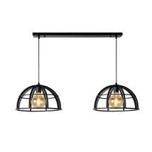 Pendul Lucide DIKRA stil modern metal negru forma dreptunghi E27 IP20 - 76464/02/30