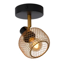 Aplica spot Lucide MAREN stil retro metal auriu mat-alama negru forma glob E14 IP20 - 77978/01/02