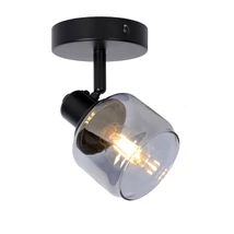 Aplica spot Lucide BJORN stil clasic metal negru gri fumuriu forma rotund E14 IP20 - 77979/01/30