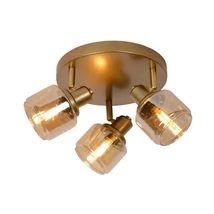 Plafoniera tip spot Lucide BJORN stil clasic metal auriu mat-alama forma rotund E14 IP20 - 77979/13/02