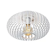 Plafoniera Lucide MANUELA stil Vintage metal alb forma rotund E27 IP20 - 78174/40/31