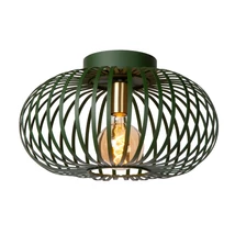 Plafoniera Lucide MANUELA stil Vintage metal verde forma rotund E27 IP20 - 78174/40/33