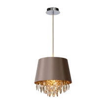 Pendul Lucide DOLTI stil modern acril taupe forma rotund E27 IP20 - 78368/30/41