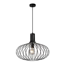 Pendul Lucide MANUELA stil Vintage metal negru forma rotund E27 IP20 - 78374/50/30