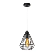 Pendul Lucide KYARA stil Vintage metal negru forma rotund E27 IP20 - 78385/20/30