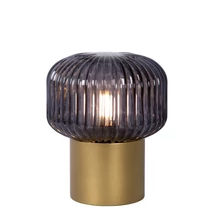 Veioza Lucide JANY stil retro sticla auriu mat-alama gri fumuriu forma glob E14 IP20 - 78595/01/02