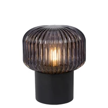 Veioza Lucide JANY stil retro sticla negru gri fumuriu forma glob E14 IP20 - 78595/01/30