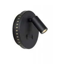 Aplica de perete Lucide BENTJER stil modern metal negru forma rotund LED IP20 - 79201/09/30