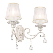 Aplica de perete Maytoni GRACE organza alb 2x E14 - ARM247-02-G