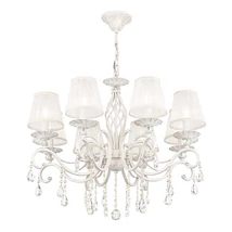 Candelabru Maytoni GRACE organza alb 8x E14 - ARM247-08-G