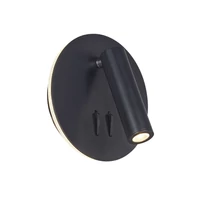 Aplica de perete Maytoni IOS 176 aluminiu negru 1x LED - C176-WL-01-6W-B