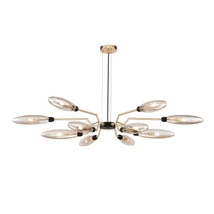 Pendul Maytoni VENTURA sticla chihlimbar 12x G9 - MOD012CL-12G