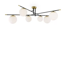 Plafoniera Maytoni NOSTALGIA sticla alb 6x E14 - MOD048CL-06G
