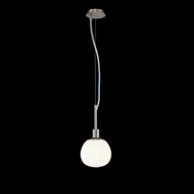 Pendul Maytoni ERICH sticla alb 1x E14 - MOD221-PL-01-N