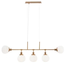 Pendul Maytoni ERICH sticla alb 5x E14 - MOD221-PL-05-G