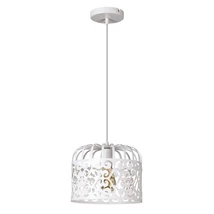 Pendul Rabalux ALESSANDRA E27 metal alb mat cu abajur metal albstil vintage IP20 - 2161