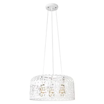 Pendul Rabalux ALESSANDRA E27 metal alb mat cu abajur metal albstil vintage IP20 - 2163