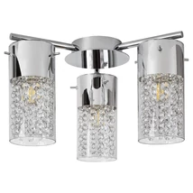 Aplica baie Rabalux NIAGARA E14 metal crom cu abajur sticla transparentstil clasic IP44 - 2195