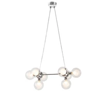 Pendul Rabalux BRIELLA G9 28W inclus metal crom cu abajur sticla albstil modern IP20 - 2624